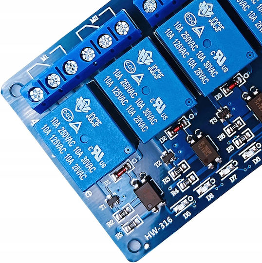 Ροσφίξ 8-κανάλι Modulo Ρελέ 5v Arduino