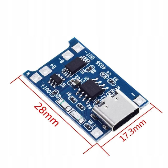 Li-ion Battery Charger Usb Type C 5v 1a Protection