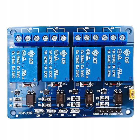 Μονάδα Ρελέ Rosfix 4 Καναλιών 24v Arduino