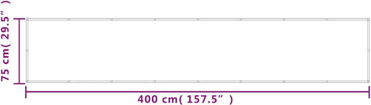 vidaXL Διαχωριστικό Σκίασης Γκρι με Επίστρωση PU 0.75x4m