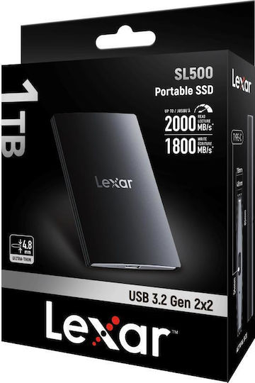 Lexar SL500 USB 3.2 Εξωτερικός SSD 4TB Μαύρο