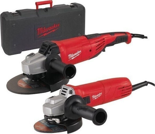 Milwaukee AG 22-230 DMS & AG 800-125 E Tool Set Power with Case