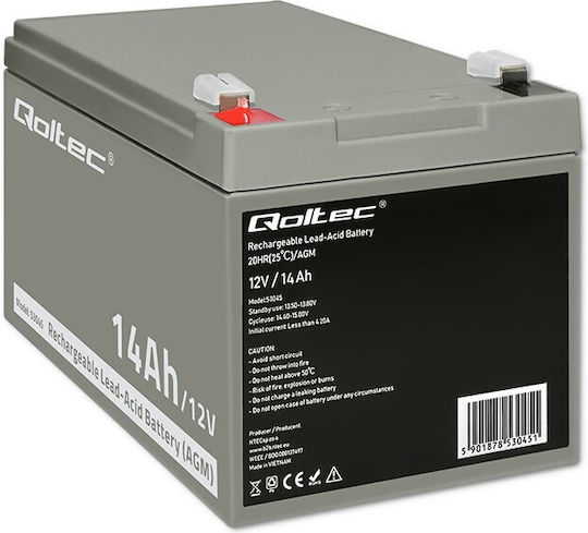 Qoltec Baterie UPS cu Capacitate 14Ah și Tensiune 12V 53045 1buc