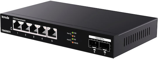 Tenda TEM2007X Unmanaged L2 Switch with 5 Gigabit (1Gbps) Ethernet Ports and 2 SFP Ports