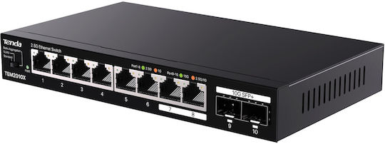 Tenda TEM2010X Unmanaged L2 Switch με 8 Θύρες Gigabit (1Gbps) Ethernet και 2 SFP Θύρες
