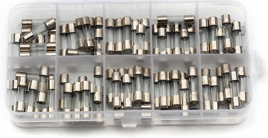 Fuse Set Wta Glass Quick 5x20mm 100 Pieces 0.2a-20a