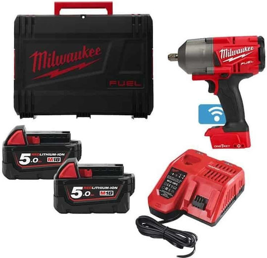 Milwaukee M18 ONEFHIWF34-502X Μπουλονόκλειδο Μπαταρίας 18V 2x5Ah με Υποδοχή 3/4"