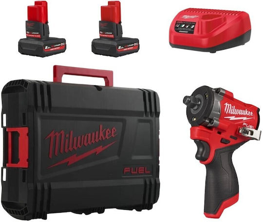 Milwaukee FCIWF12G3-502X Brushless Impact Wrench Battery 12V 2x5Ah with Socket 1/2"