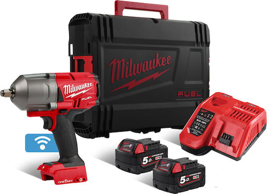 Milwaukee M18 ONEFHIWF12-502X Μπουλονόκλειδο Μπαταρίας 18V 2x5Ah με Υποδοχή 1/2"