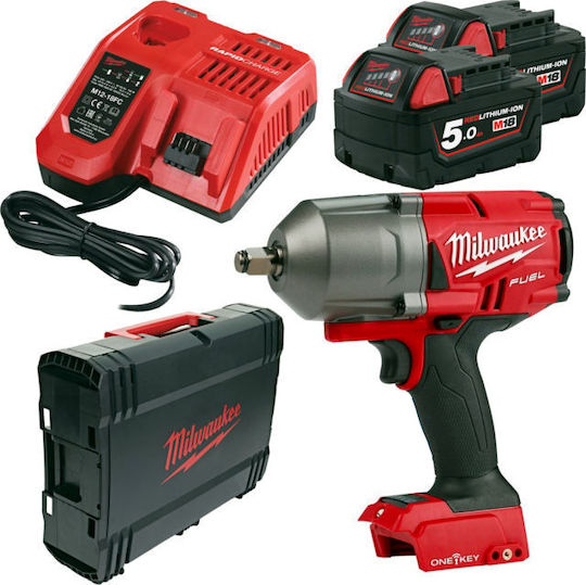 Milwaukee M18 ONEFHIWF12-502X Μπουλονόκλειδο Μπαταρίας 18V 2x5Ah με Υποδοχή 1/2"