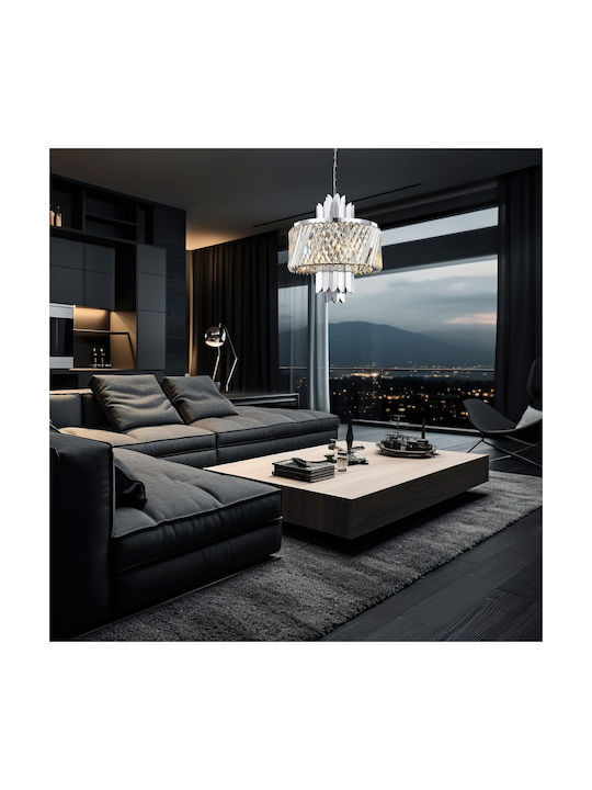 Eko Light Κρεμαστό Φωτιστικό Διάφανο για 6 Λαμπτήρες E14