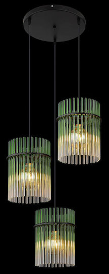 Globo Lighting Pendant Light Black with Socket E27 47x47x140cm