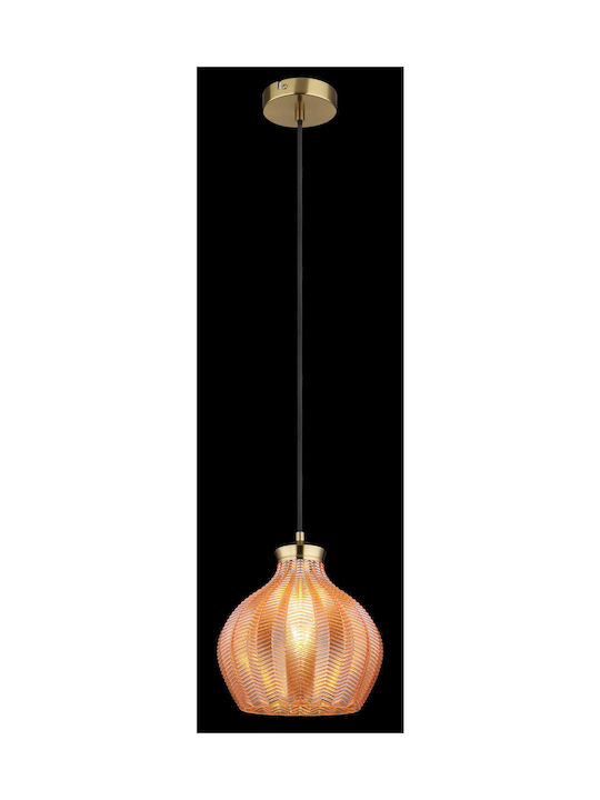 Globo Lighting Κρεμαστό Φωτιστικό Χρυσό με Ντουί E27 22x22x120εκ.