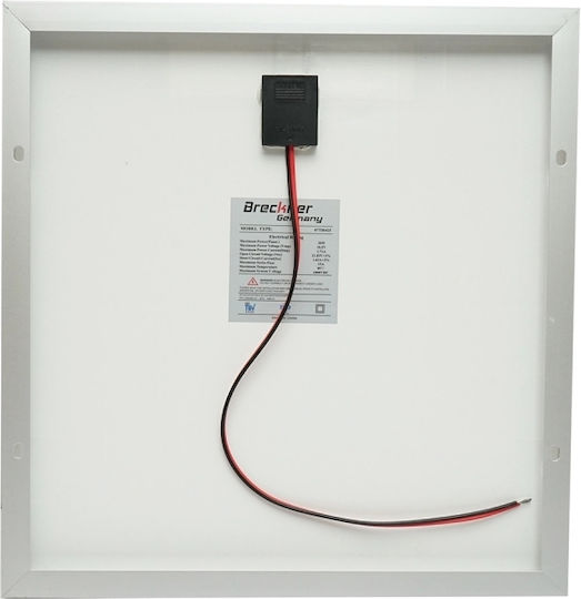 Panou Solar Fotovoltaic Monocristalin 30W Cablu de Conexiune 90cm Tensiune Maximă 18V 420x405x25mm Breckner Germania