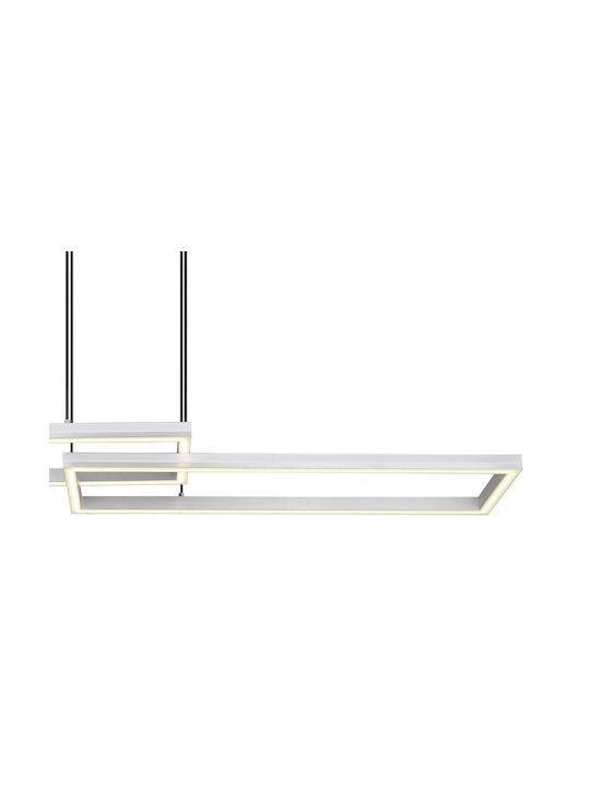 Globo Lighting Κρεμαστό Φωτιστικό Ασημί LED με Πολύχρωμο RGB Φωτισμό
