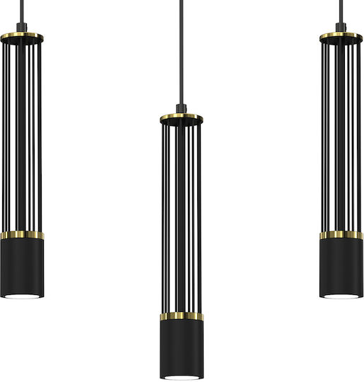 Eko Light Estilo Pendant Light Black Rail with Socket GU10 60cm