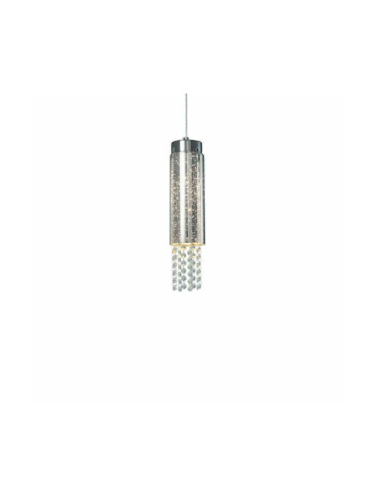 Eko Light Moonlight Κρεμαστό Φωτιστικό Ασημί με Ντουί E14