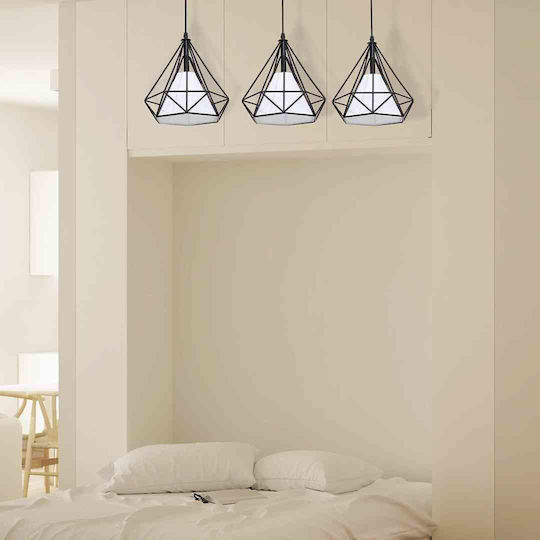 Eko Light Κρεμαστό Φωτιστικό Μαύρο με Ντουί E27