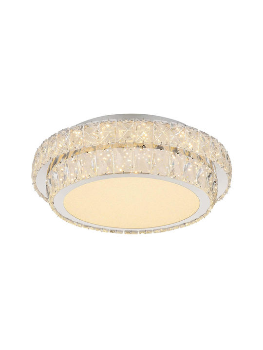 Globo Lighting Πλαφονιέρα Οροφής Διάφανη με Ενσωματωμένο LED και Τηλεχειριστήριο