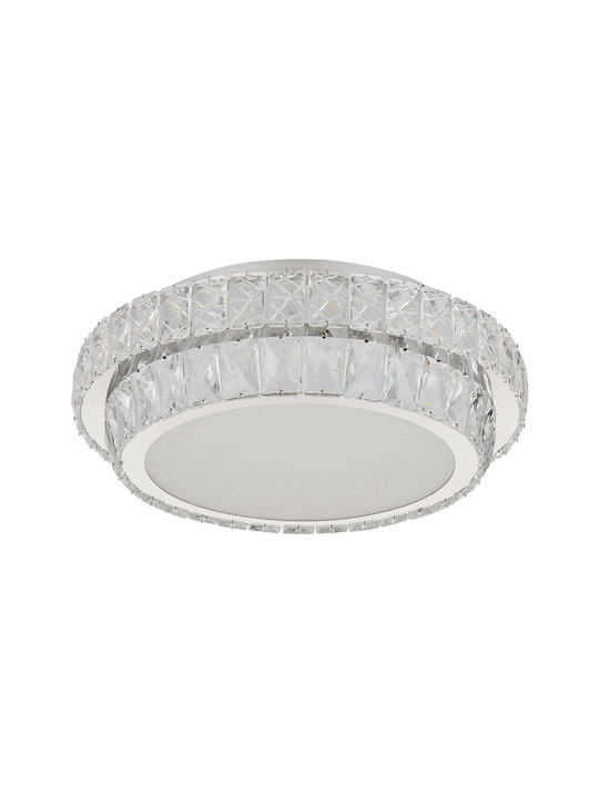 Globo Lighting Πλαφονιέρα Οροφής Διάφανη με Ενσωματωμένο LED και Τηλεχειριστήριο