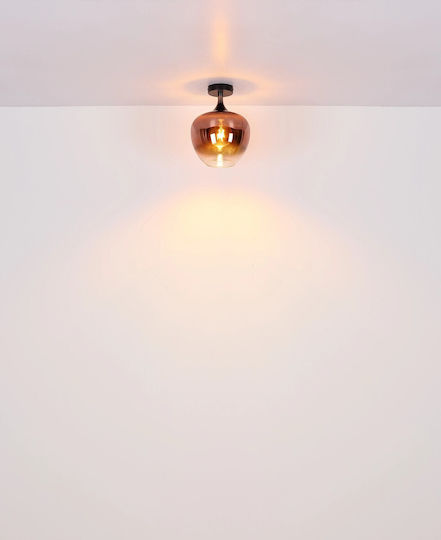 Globo Lighting Ceiling Mount Light Black with Socket E27