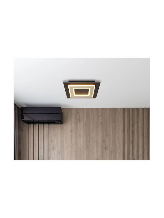 Globo Lighting Πλαφονιέρα Οροφής 32εκ. Μαύρη με Ενσωματωμένο LED