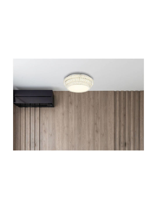 Globo Lighting Ceiling Mount Light Transparent with Integrated LED and Remote Control