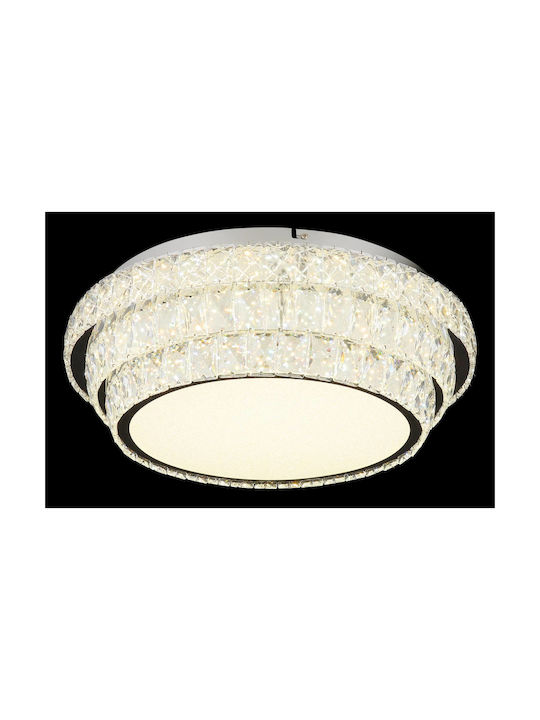 Globo Lighting Ceiling Mount Light Transparent with Integrated LED and Remote Control