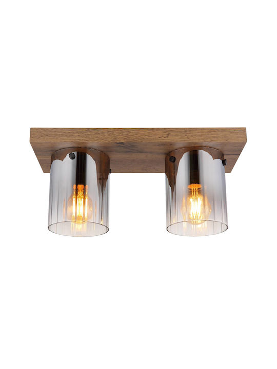 Globo Lighting Πλαφονιέρα Οροφής 41εκ. Διάφανη με Ντουί E27