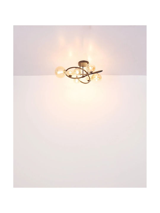 Globo Lighting Deckenleuchte 41cm Schwarz mit G9 Lampenbirnensockel