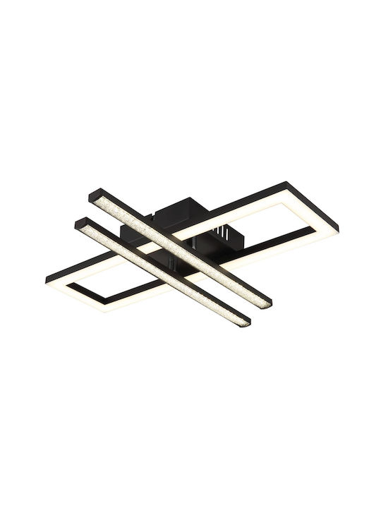 Globo Lighting Πλαφονιέρα Οροφής 40εκ. Μαύρη με Ενσωματωμένο LED