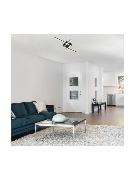 Rabalux Casimir Ceiling Mount Light 62.5cm Black with Integrated LED