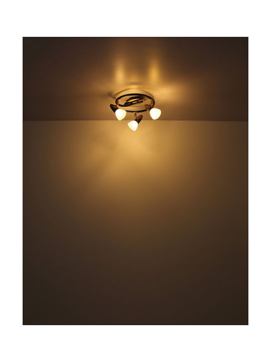 Globo Lighting Μονό Σποτ με Ντουί E14 σε Χρυσό Χρώμα
