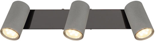 Globo Lighting Тройно Спот с Цокъл GU10 в Сив Цвят