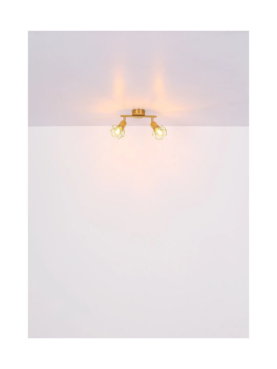 Globo Lighting Διπλό Σποτ με Ντουί E14 σε Χρυσό Χρώμα