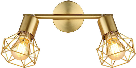 Globo Lighting Διπλό Σποτ με Ντουί E14 σε Χρυσό Χρώμα