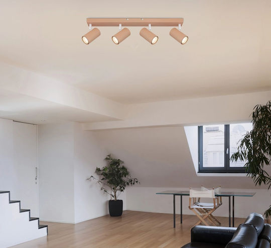 Globo Lighting Спот с 4 Светлини и с Цокъл GU10 в Оранжев Цвят