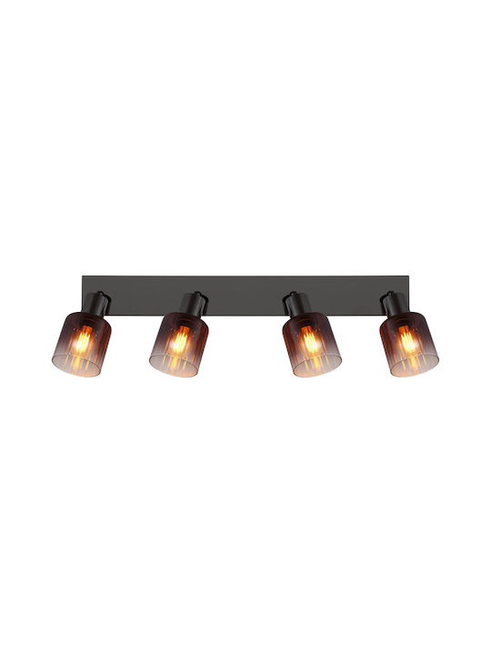 Globo Lighting Spot mit 4 Lichtern und mit Fassung E14 in Kupfer Farbe