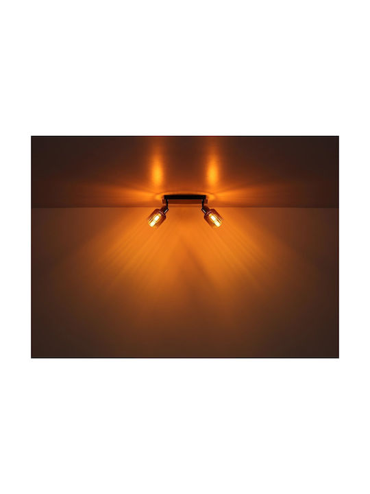 Globo Lighting Doppel Spot mit Fassung E14 in Kupfer Farbe