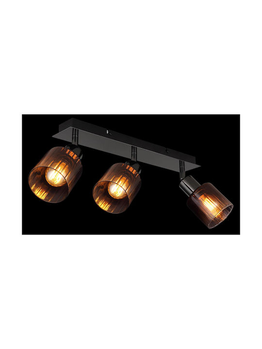 Globo Lighting Τριπλό Σποτ με Ντουί E14 σε Χάλκινο Χρώμα