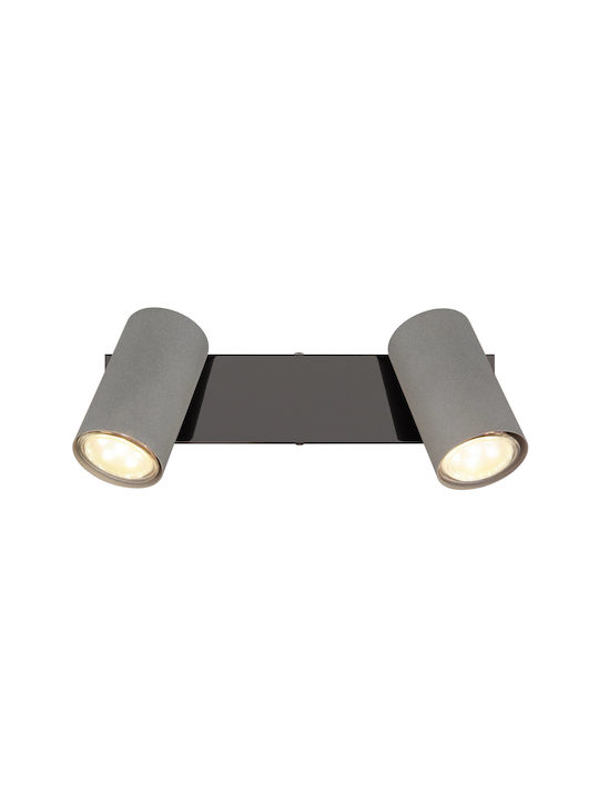 Globo Lighting Dublu Spot cu Soclu GU10 în Culoare Gri