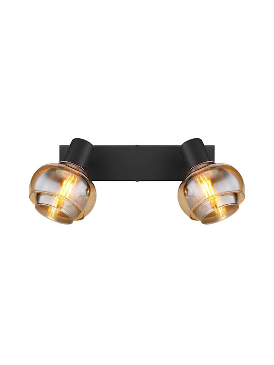 Globo Lighting Διπλό Σποτ με Ντουί E14 σε Μαύρο Χρώμα