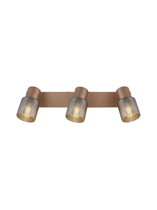 Globo Lighting Тройно Спот с Цокъл E14 в Кафяв Цвят