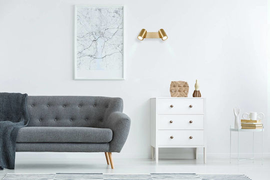 Globo Lighting Двойно Спот с Цокъл GU10 в Златист Цвят