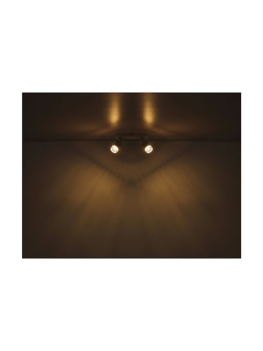 Globo Lighting Double Spot with Socket GU10 in White Color