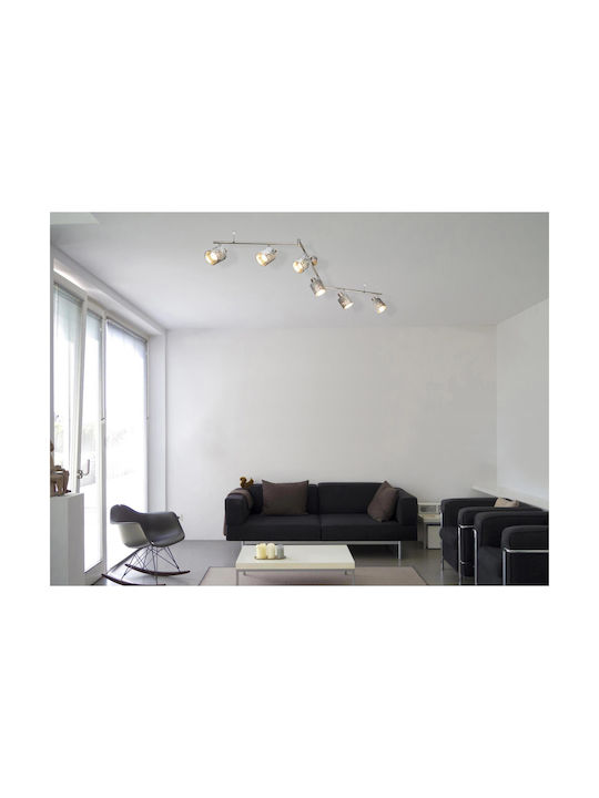 Globo Lighting Alys Spot with 6 Lights and with Socket E14 in Silver Color
