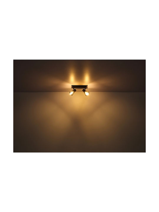 Globo Lighting Claude Double Spot with Socket E14 in Brown Color