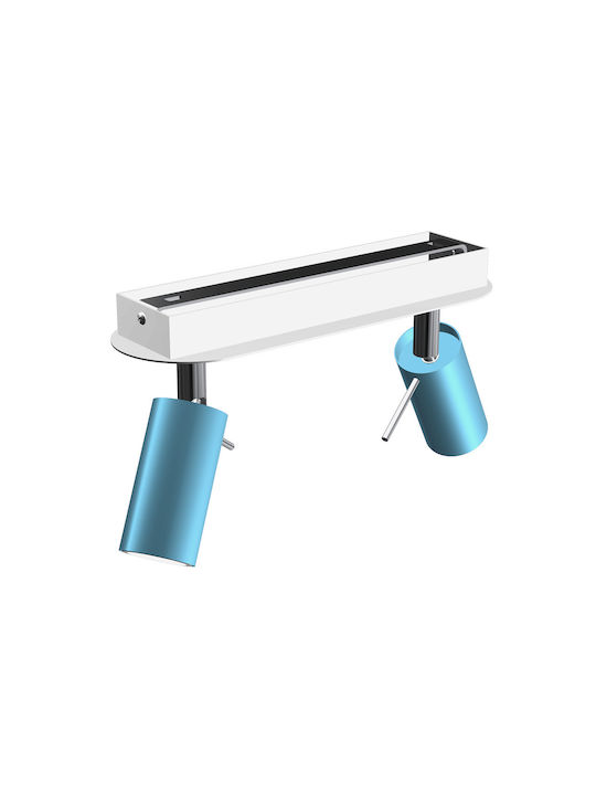 Eko Light Preston Doppel Spot mit Fassung GU10 in Blau Farbe