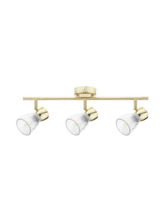 Eko Light Dreifach Spot mit Fassung E14 in Gold Farbe