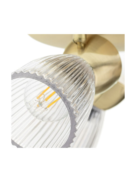 Eko Light Τριπλό Σποτ με Ντουί E14 σε Χρυσό Χρώμα